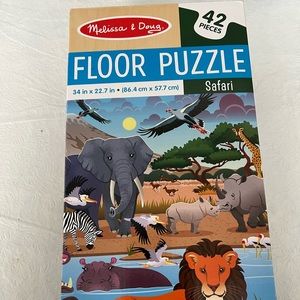 Melissa And Doug Safari Animlas Floor Pizzle 42pc
